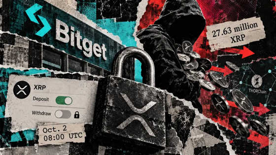 Bitget freezes XRP withdrawals as 27M stolen tokens move