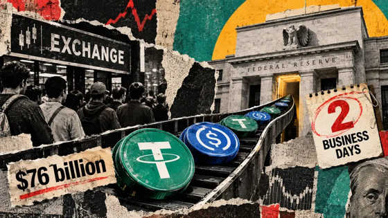 Fed guarantees 2-day stablecoin payouts, but $76B remains blocked