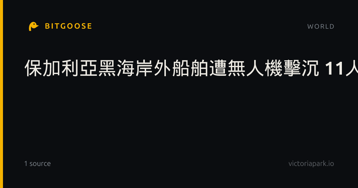 保加利亞黑海岸外船舶遭無人機擊沉 11人下落不明
