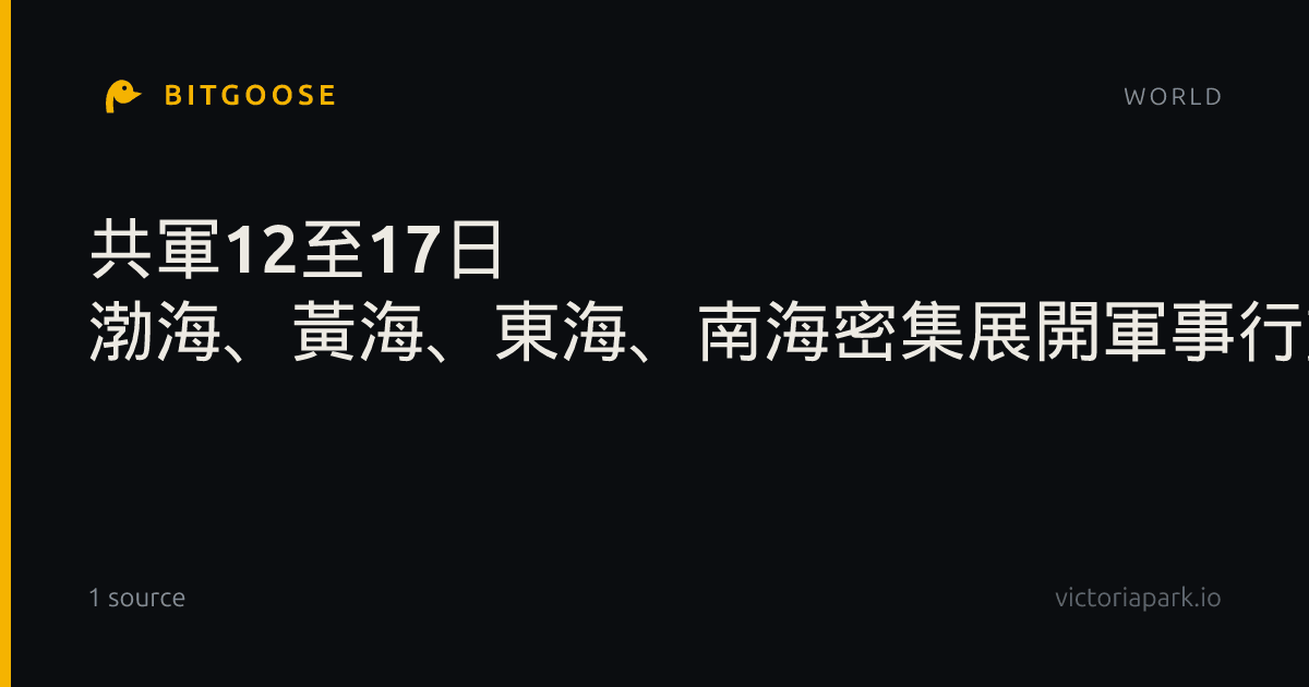 共軍12至17日 渤海、黃海、東海、南海密集展開軍事行動