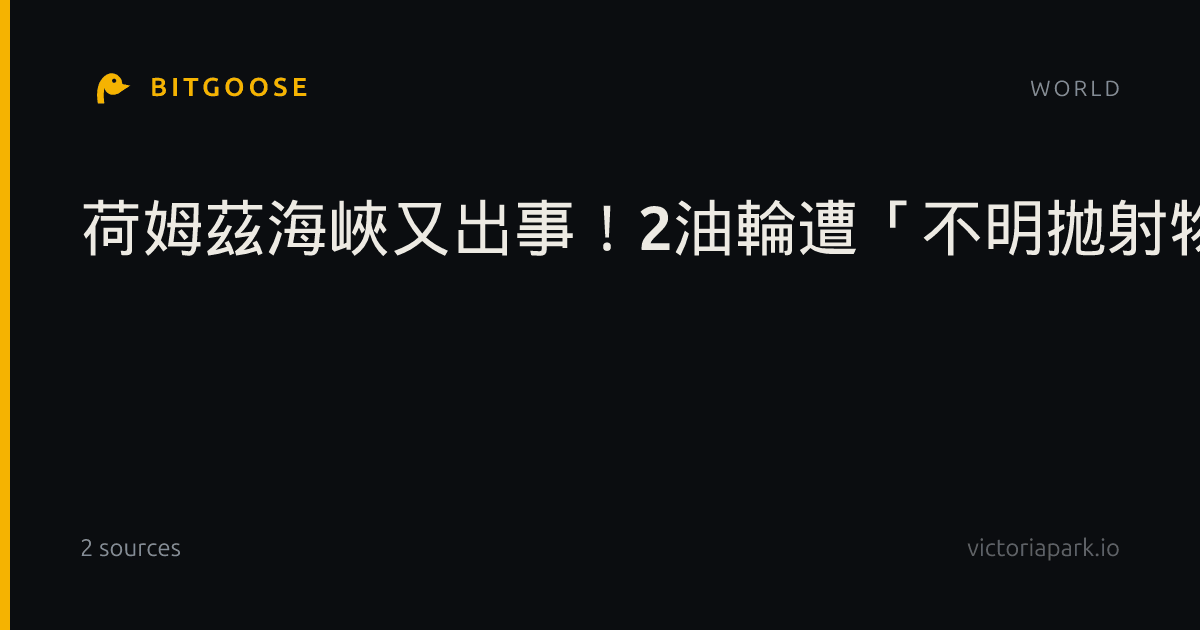 荷姆茲海峽又出事！2油輪遭「不明拋射物」擊中起火斷電