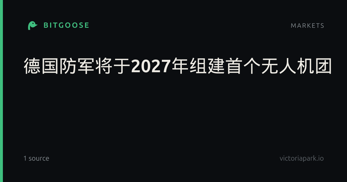 德国防军将于2027年组建首个无人机团