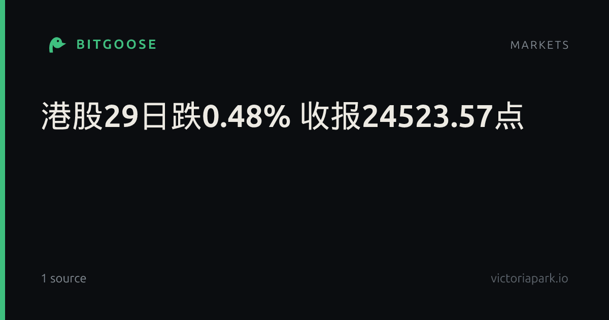 港股29日跌0.48% 收报24523.57点