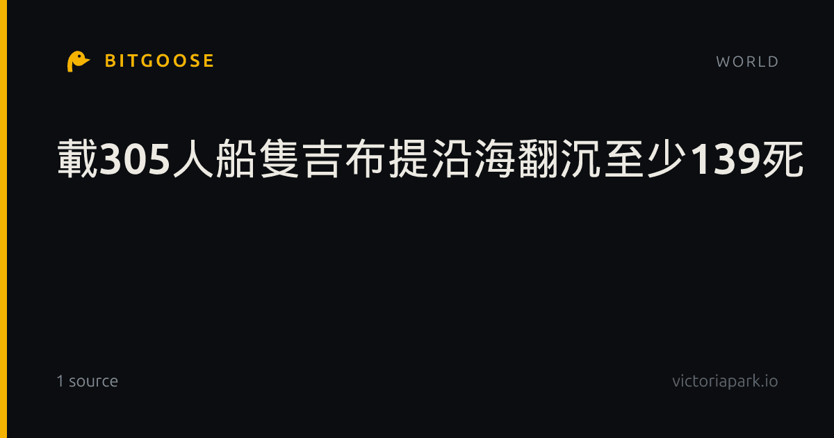 載305人船隻吉布提沿海翻沉至少139死