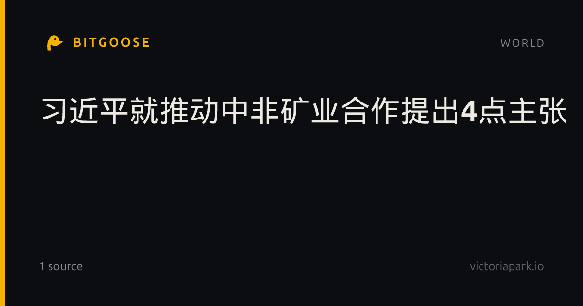 习近平就推动中非矿业合作提出4点主张