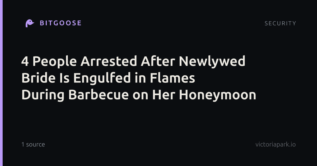 4 People Arrested After Newlywed Bride Is Engulfed in Flames During Barbecue on Her Honeymoon