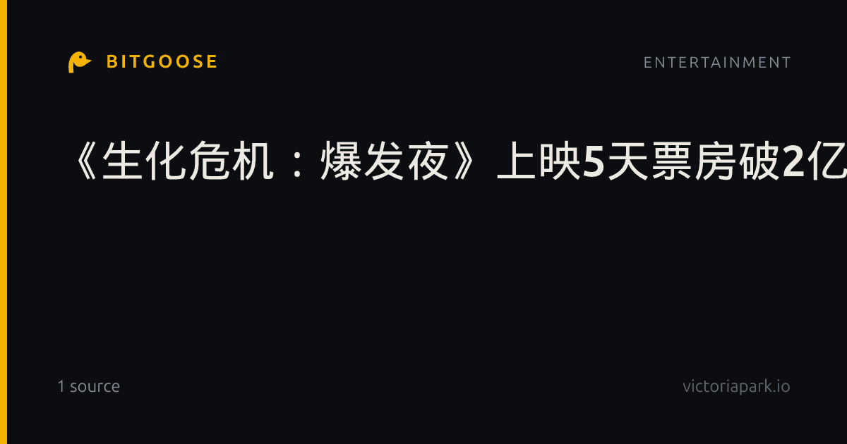 《生化危机:爆发夜》上映5天票房破2亿