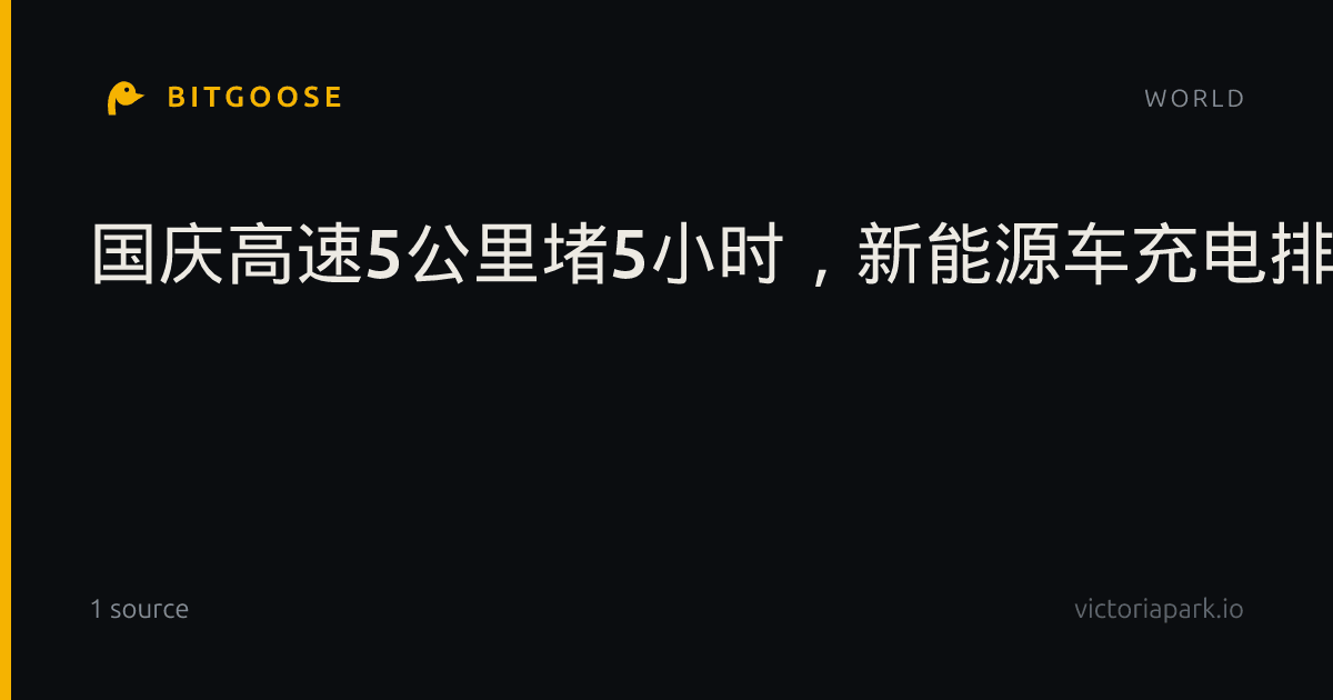 国庆高速5公里堵5小时，新能源车充电排队超5小时