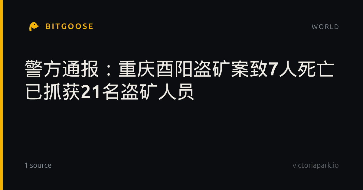 警方通报：重庆酉阳盗矿案致7人死亡 已抓获21名盗矿人员