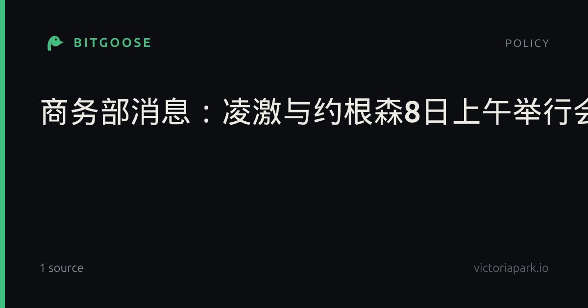 商务部消息：凌激与约根森8日上午举行会谈