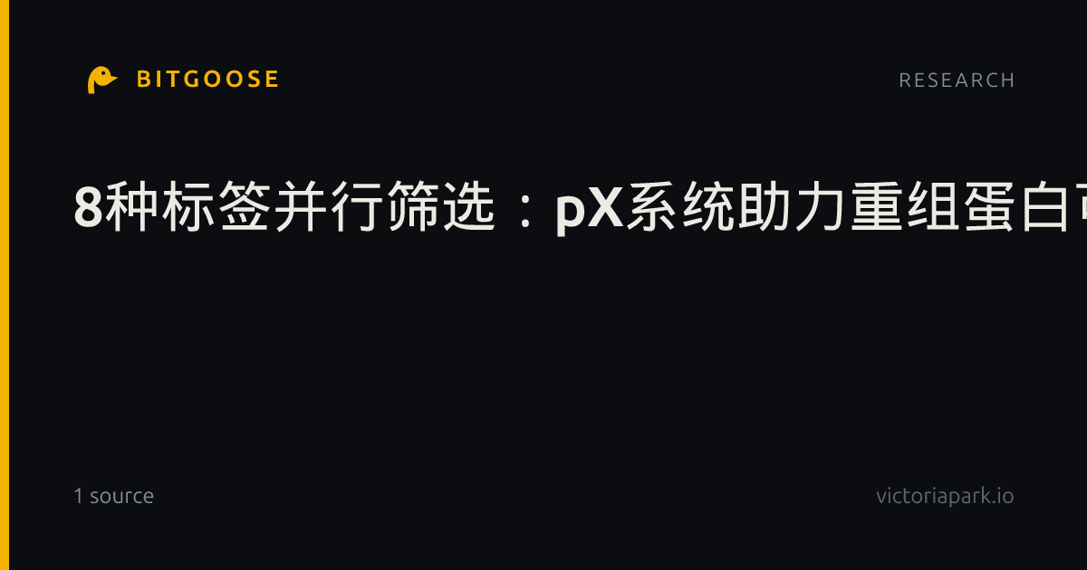8种标签并行筛选：pX系统助力重组蛋白可溶性表达