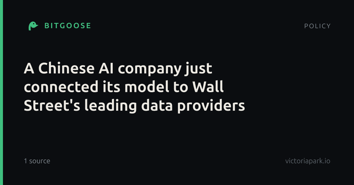 A Chinese AI company just connected its model to Wall Street's leading data providers