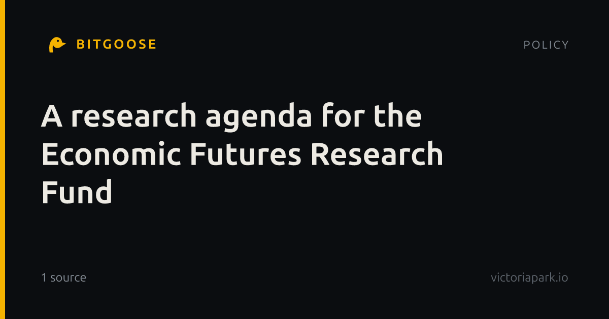A research agenda for the Economic Futures Research Fund