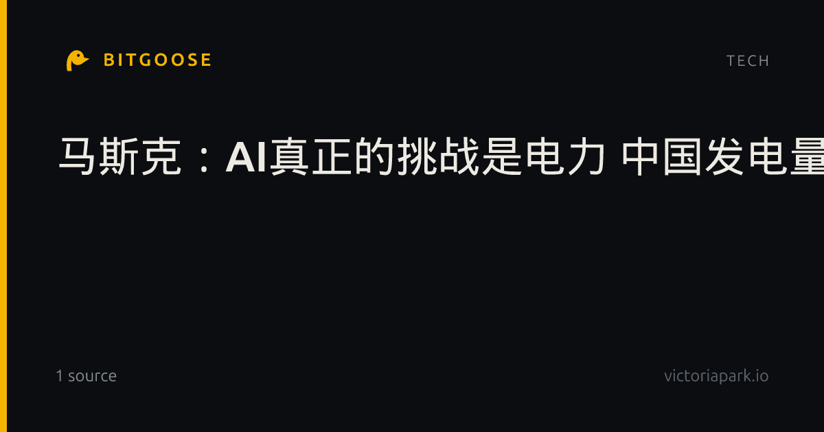 马斯克:AI真正的挑战是电力 中国发电量是美国3倍