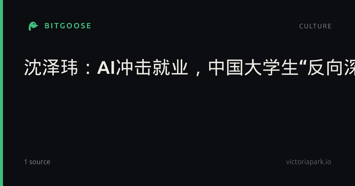 沈泽玮：AI冲击就业，中国大学生“反向深造”？