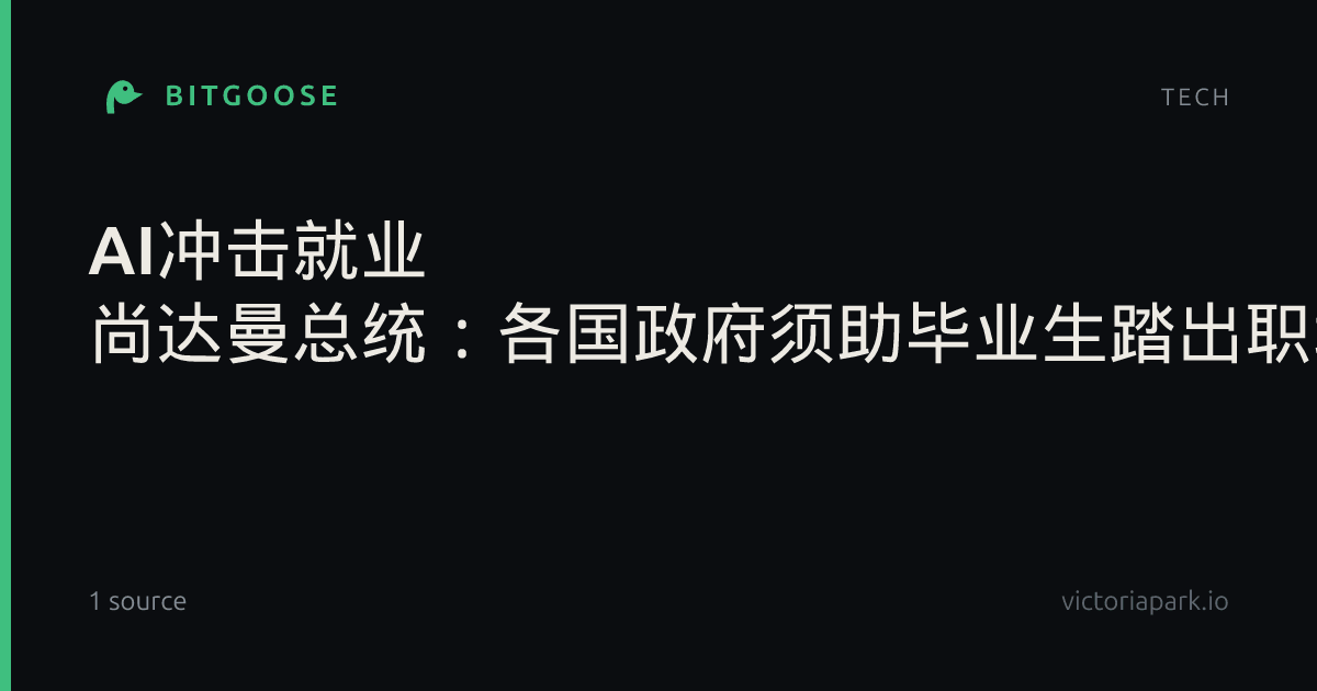 AI冲击就业 尚达曼总统：各国政府须助毕业生踏出职场第一步