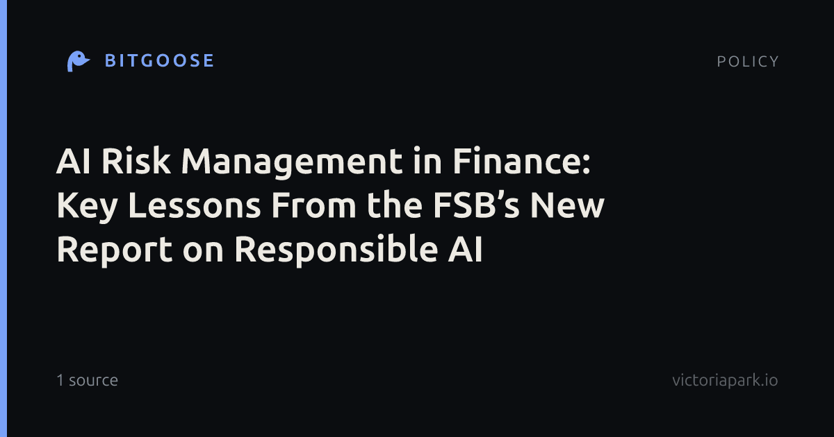 AI Risk Management in Finance: Key Lessons From the FSB’s New Report on Responsible AI