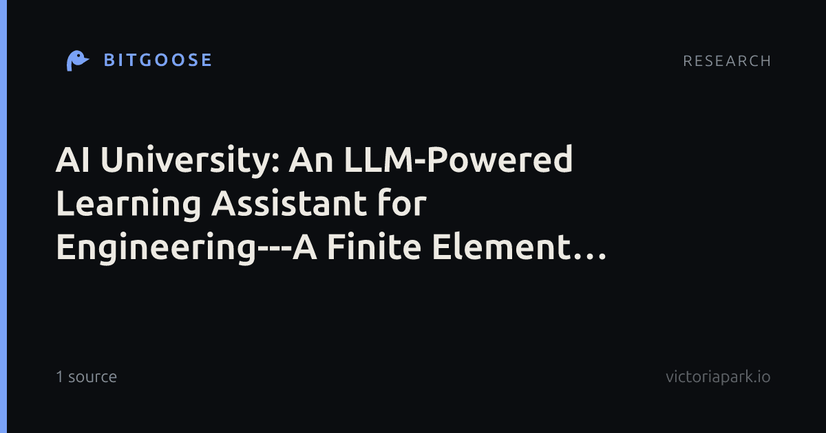 AI University: An LLM-Powered Learning Assistant for Engineering---A Finite Element Method Case Study
