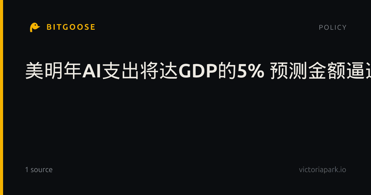 美明年AI支出将达GDP的5% 预测金额逼近2兆美元