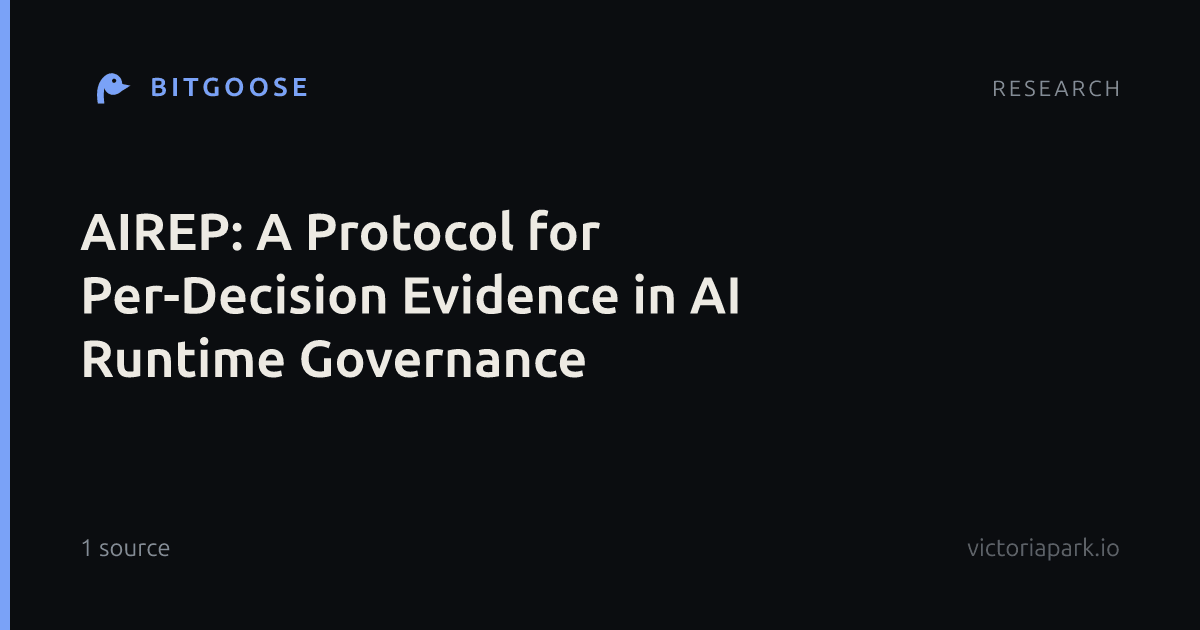 AIREP: A Protocol for Per-Decision Evidence in AI Runtime Governance