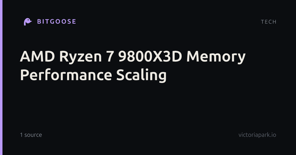 AMD Ryzen 7 9800X3D Memory Performance Scaling