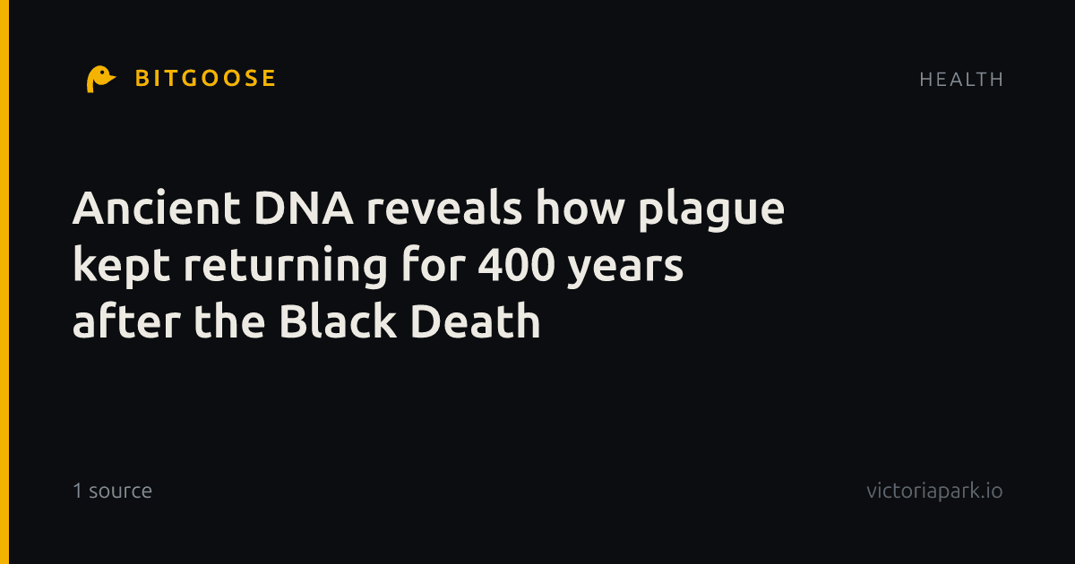 Ancient DNA reveals how plague kept returning for 400 years after the Black Death