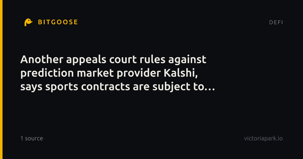 Another appeals court rules against prediction market provider Kalshi, says sports contracts are subject to state regulations