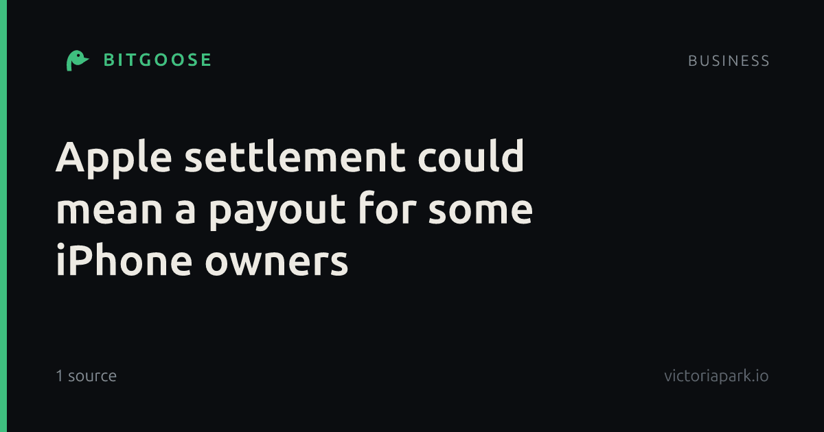 Apple settlement could mean a payout for some iPhone owners