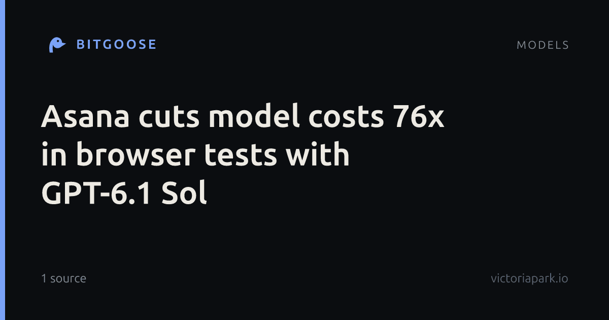 Asana cuts model costs 76x in browser tests with GPT-6.1 Sol