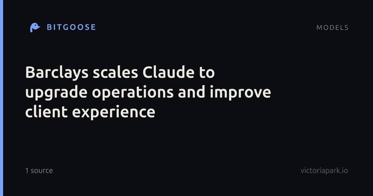Barclays scales Claude to upgrade operations and improve client experience