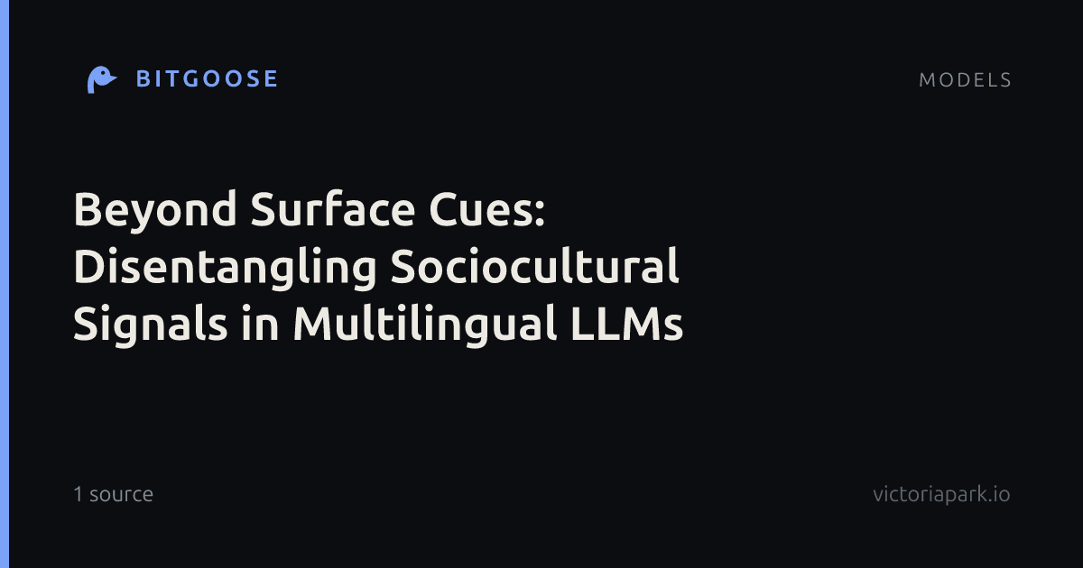Beyond Surface Cues: Disentangling Sociocultural Signals in Multilingual LLMs