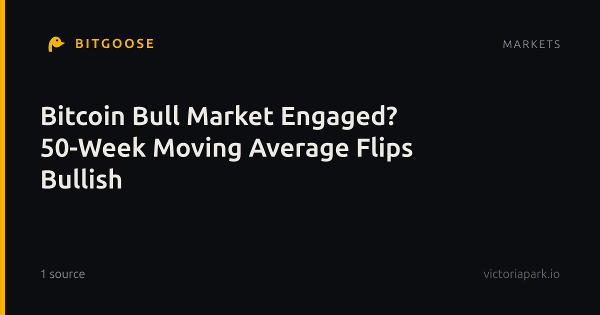 Bitcoin Bull Market Engaged? 50-Week Moving Average Flips Bullish