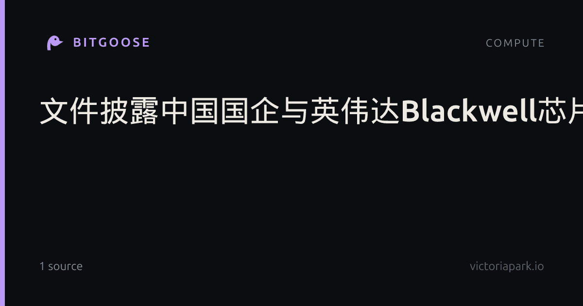 文件披露中国国企与英伟达Blackwell芯片的相关交易