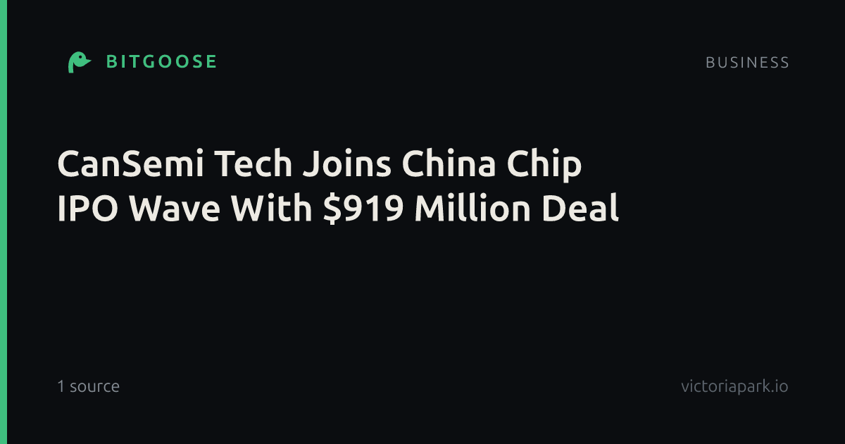 CanSemi Tech Joins China Chip IPO Wave With $919 Million Deal