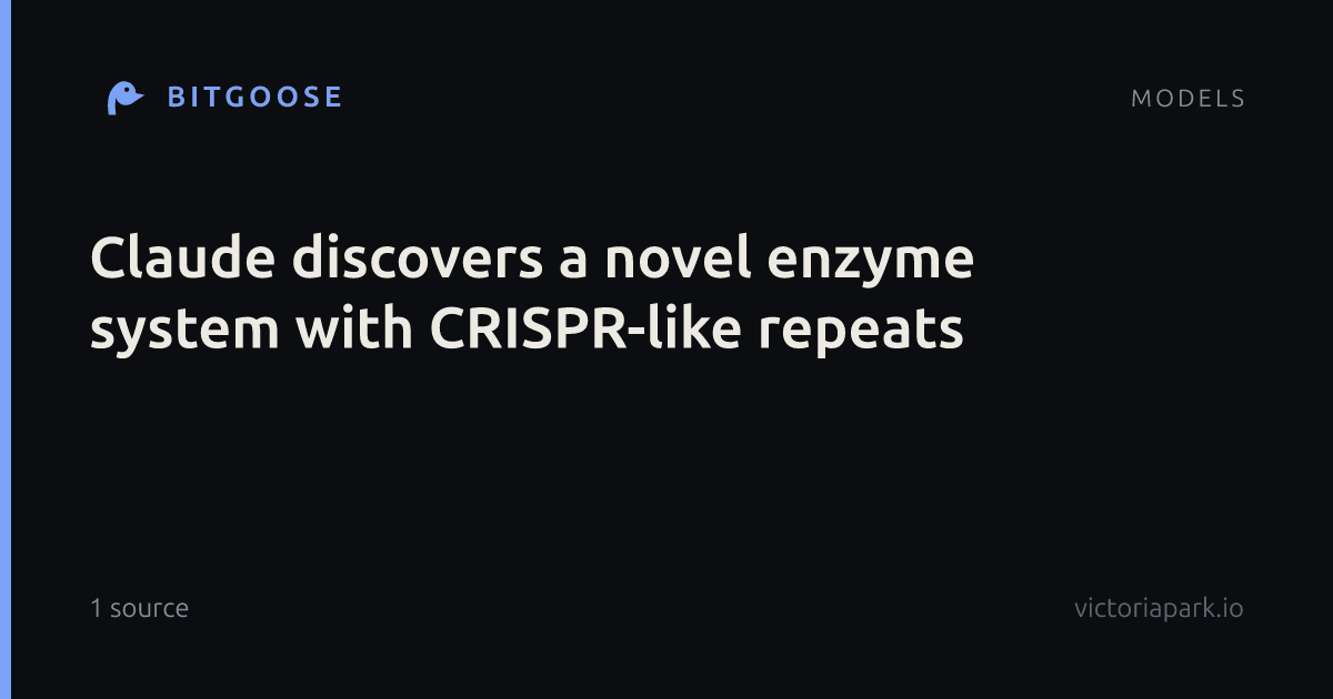 Claude discovers a novel enzyme system with CRISPR-like repeats