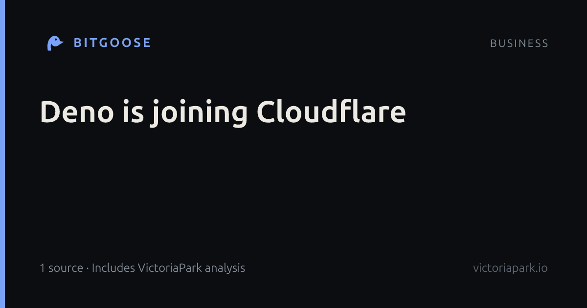 Deno is joining Cloudflare