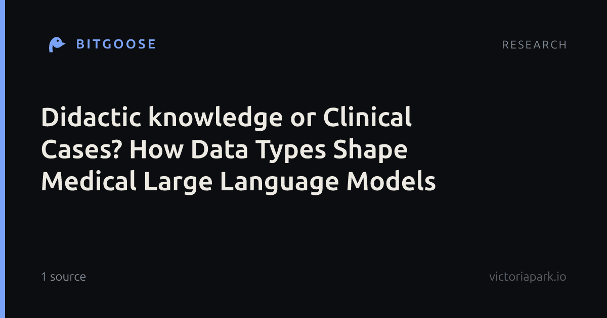 Didactic knowledge or Clinical Cases? How Data Types Shape Medical Large Language Models