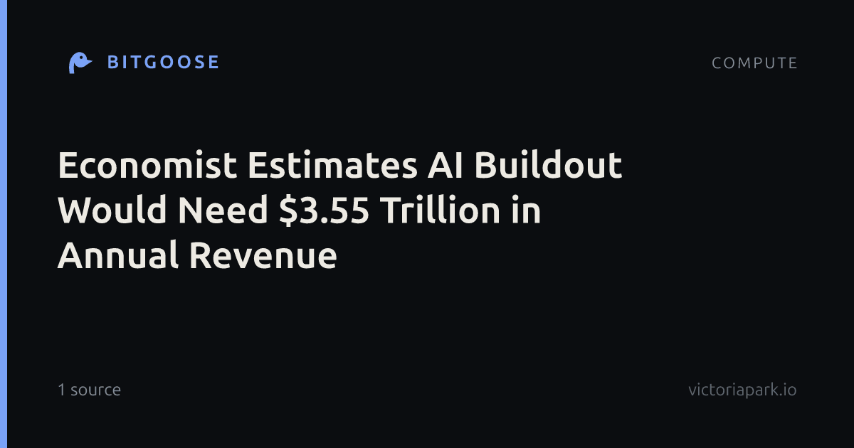 Economist Estimates AI Buildout Would Need $3.55 Trillion in Annual Revenue
