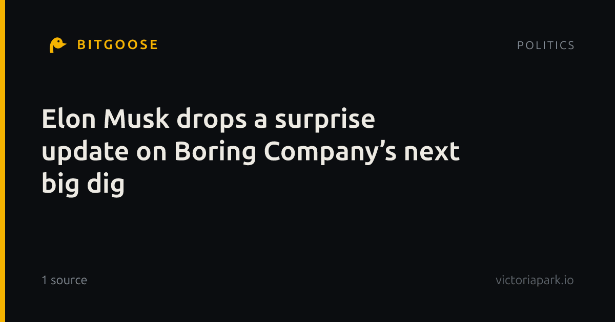 Elon Musk drops a surprise update on Boring Company’s next big dig