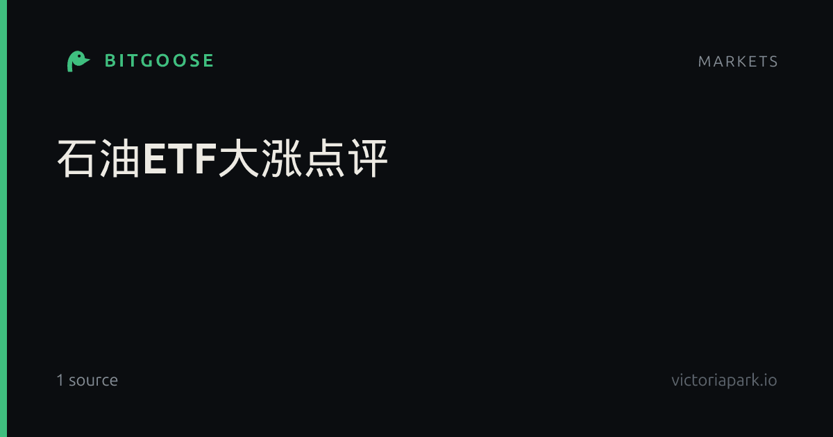 石油ETF大涨点评