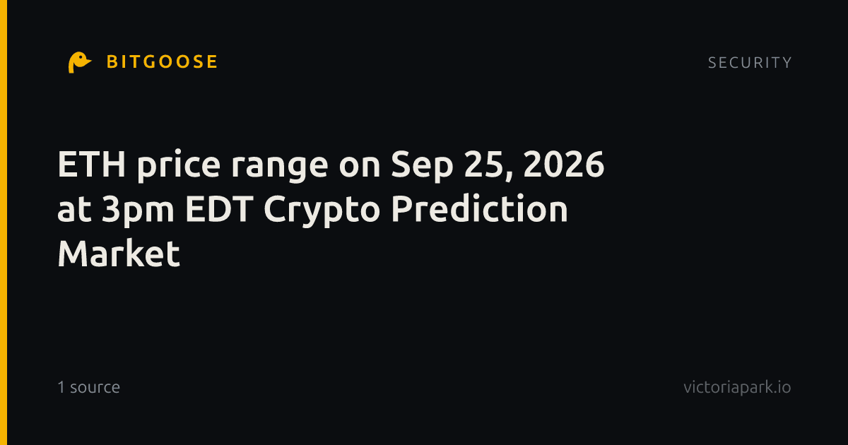 ETH price range on Sep 25, 2026 at 3pm EDT Crypto Prediction Market