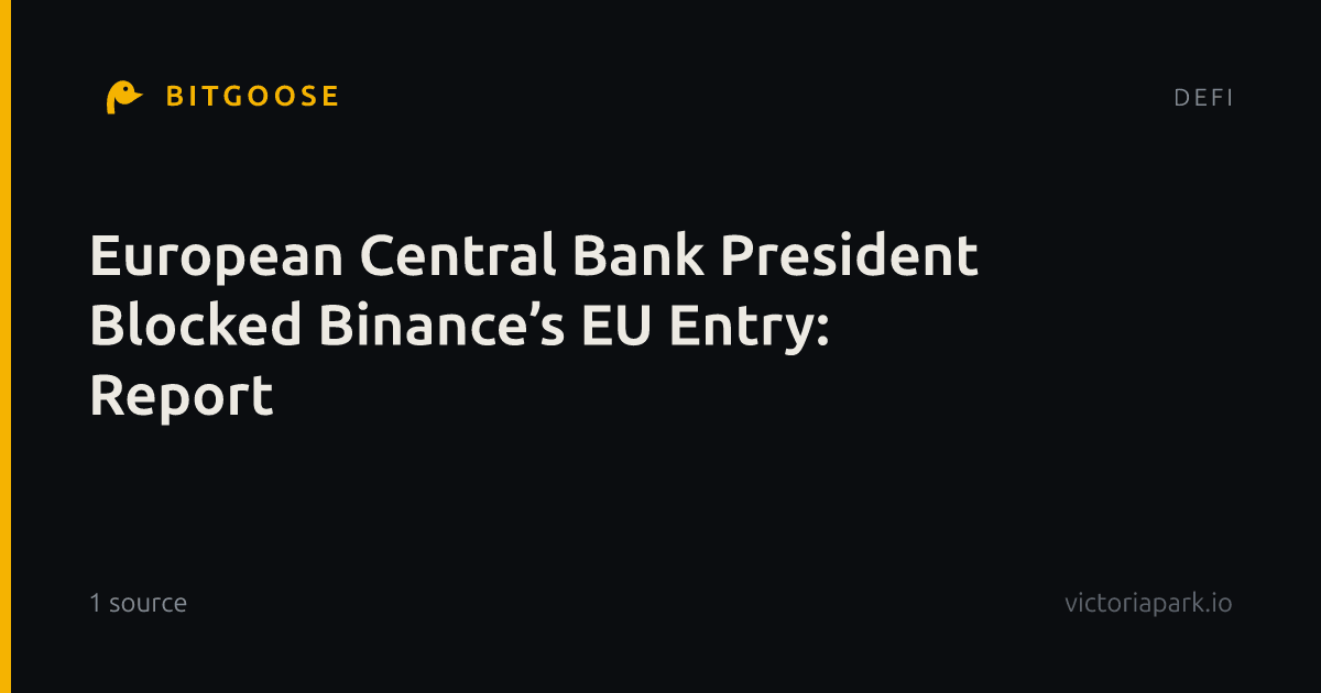 European Central Bank President Blocked Binance’s EU Entry: Report