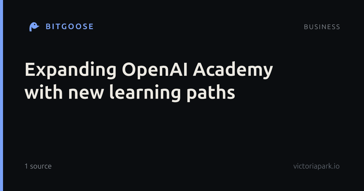 Expanding OpenAI Academy with new learning paths
