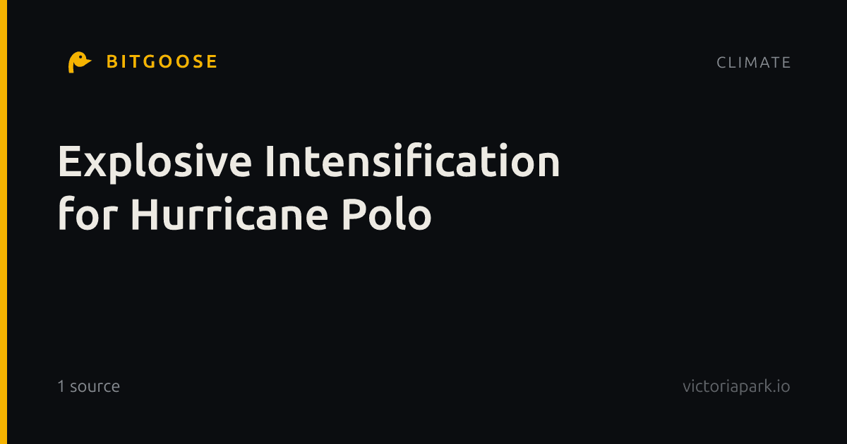 Explosive Intensification for Hurricane Polo