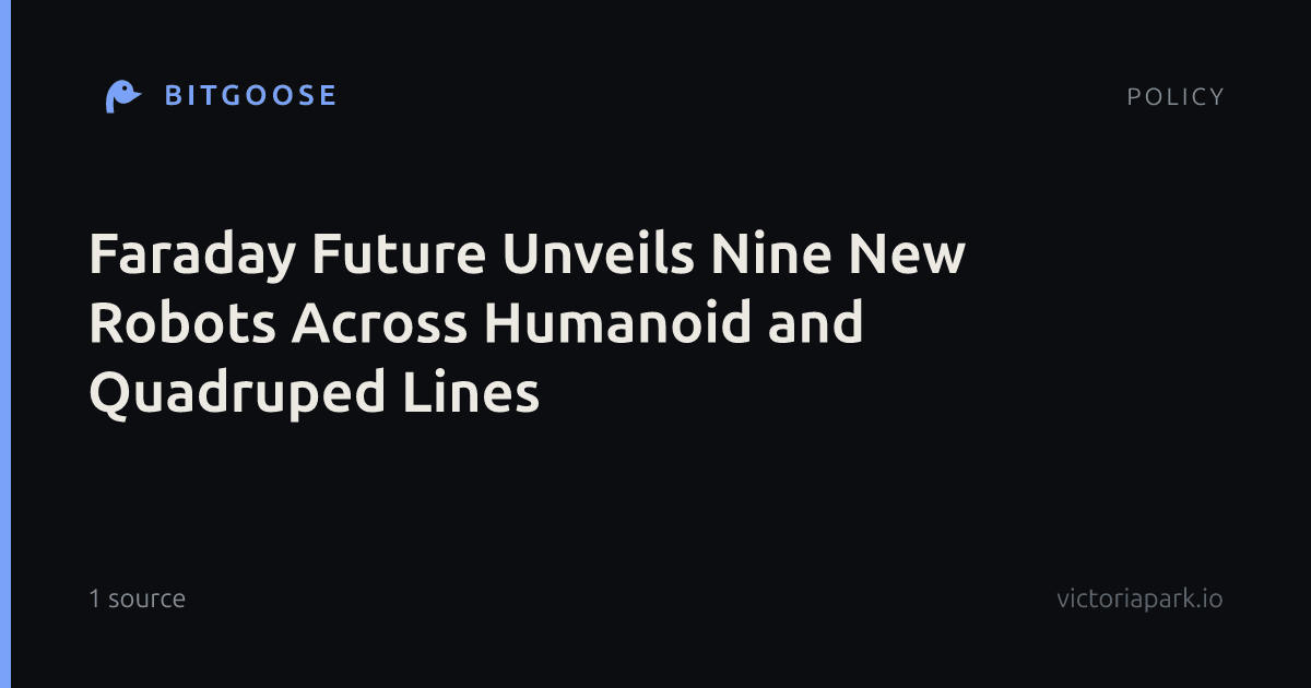 Faraday Future Unveils Nine New Robots Across Humanoid and Quadruped Lines