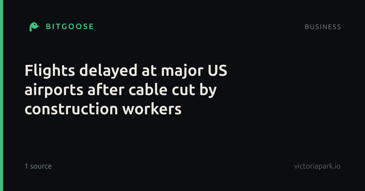 Flights delayed at major US airports after cable cut by construction workers