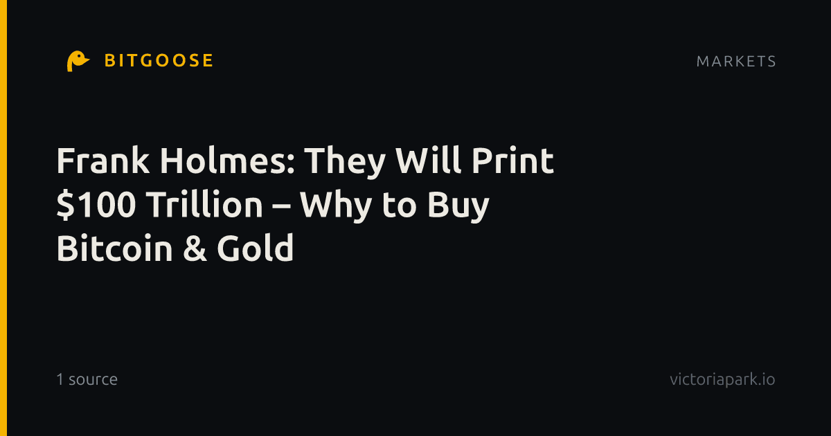 Frank Holmes: They Will Print $100 Trillion – Why to Buy Bitcoin & Gold