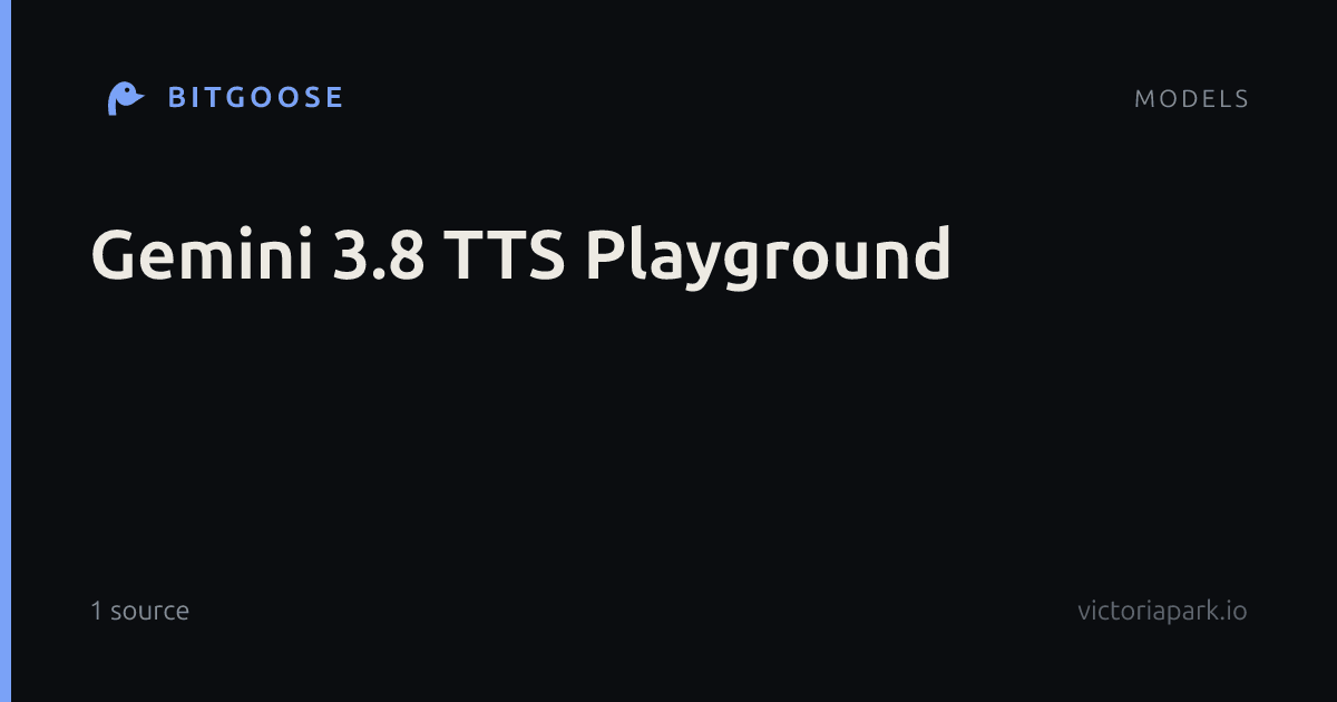 Gemini 3.8 TTS Playground