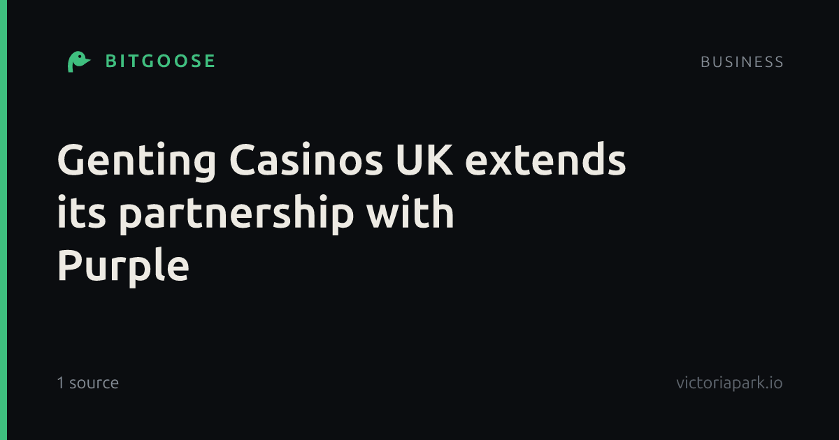 Genting Casinos UK extends its partnership with Purple