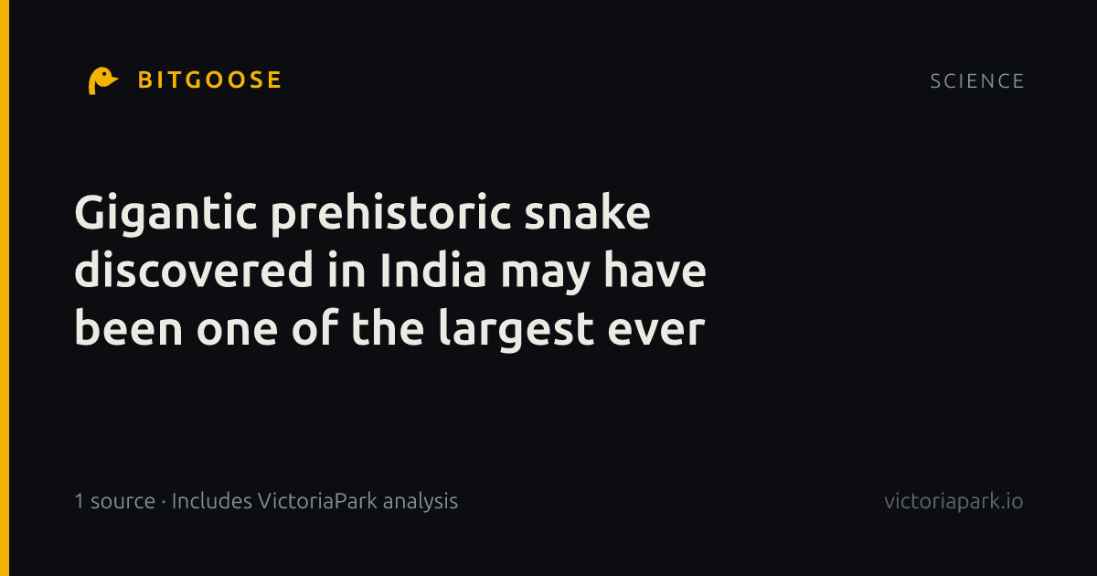 Gigantic prehistoric snake discovered in India may have been one of the largest ever